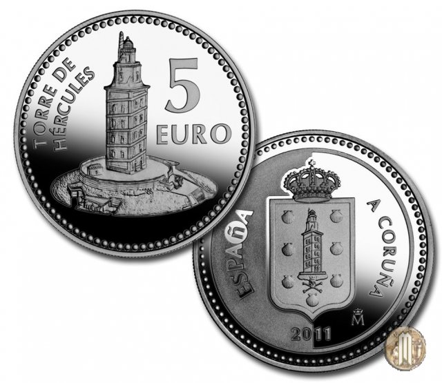 5 Euro 2011 Las Capitales de Provincia y Ciudades Autónomas - A Coruña 2011 (Madrid)