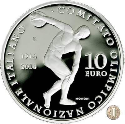 10 Euro 2014 100° Anniversario della Fondazione del C.O.N.I. 2014 (Roma)