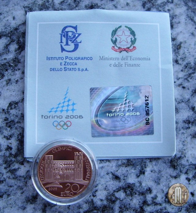 20 Euro 2005 XX Olimpiadi Invernali Torino 2006 - I em. 2005 (Roma)