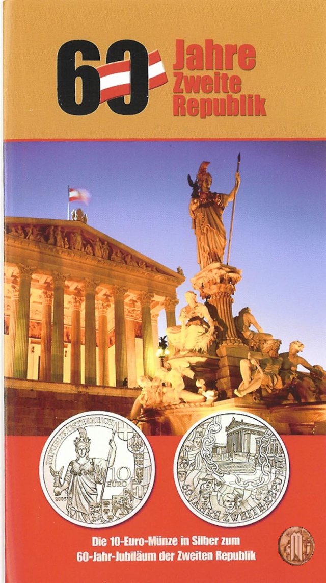 10 Euro 2005 60° Anniversario della Seconda Repubblica 2005 (Vienna)