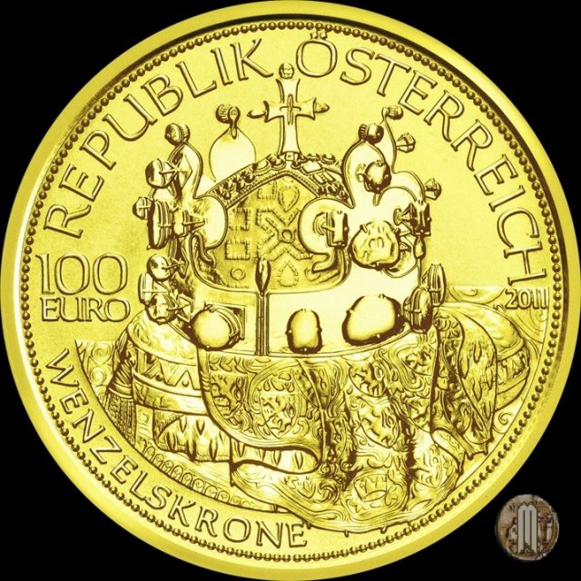 100 Euro 2011 Die Kronen der Habsburger - Corona di Boemia 2011 (Vienna)