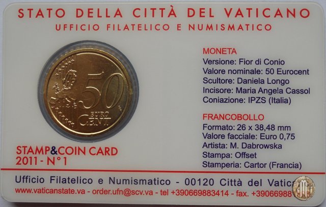 50 centesimi di Euro 2011 (Roma)